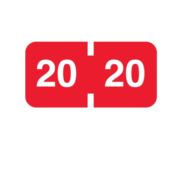 2020 Barkley Year Bands 3/4" x 1-1/2" Red Reverse
